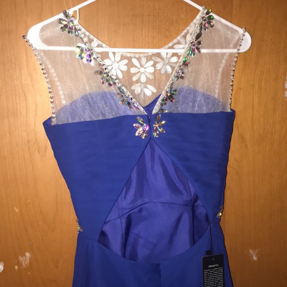 Deep blue homecoming / prom dress - Picture 5 of 7